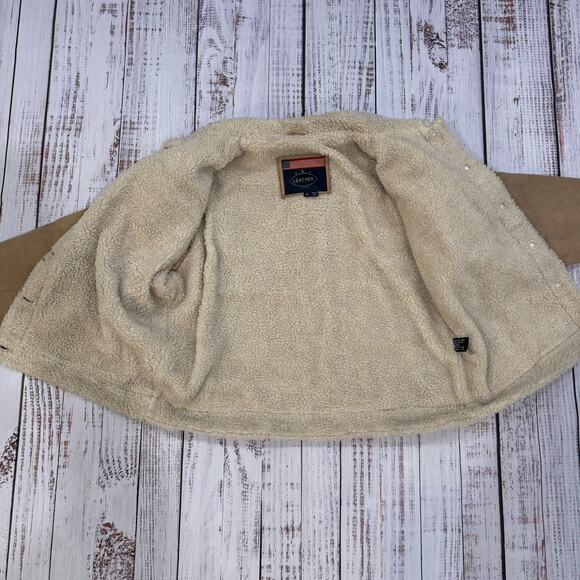 Leather USA Sherpa-Lined Suede Trucker Jacket Women’s XL Tan Western Vintage - Picture 3 of 9